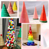 1pc Foam Cones Decorative Polystyrene Craft Christmas Tree Crafts Polystyrene Diy White Children Balls Floral Shapes Ornament