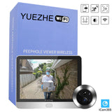 Yuezhe 3MP Door peephole camera icam365 4.3 IPS Screen Night PIR wifi Phone wireless Camera Security protection for Smart Home