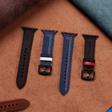 Genuine Leather loop strap For Apple watch Ultra 2 band 44mm 45mm 49mm 40mm 38/42mm 41mm bracelet iWatch series 9 8 7 3 4 5 6 se