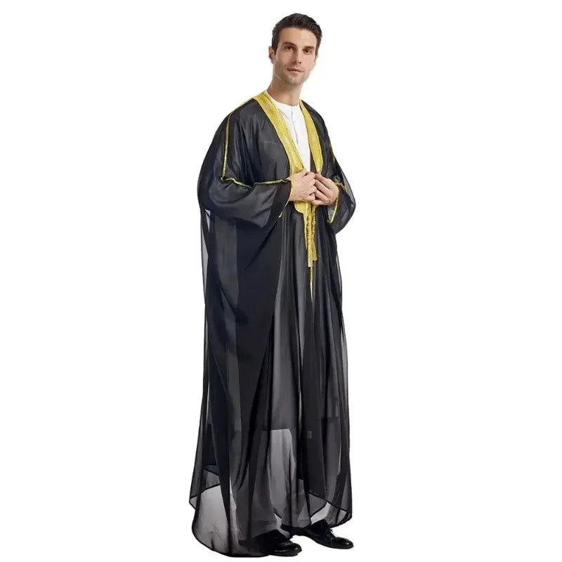 Ramadan Abayas For Prayer Clothes Men Kebaya Open Muslim Kimono Abaya Turkey Arabic Islam Djellaba Homme Robe Musulmane Hombre