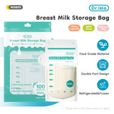 Dr.isla 100Pcs 150ML Breast Milk Storage Bag Disposable Small Capacity Frozen Milk Storage Bag BPA Free Safe Feeding Bags