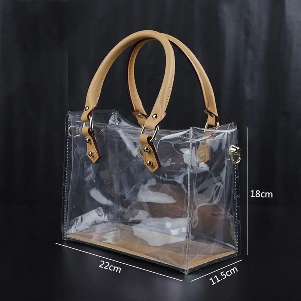 DIY PVC Tote Bag Clear Large Capacity Handbag Making Kit Handmade Shoulder Bag Travel