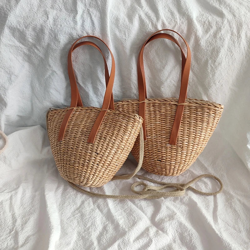 Kids Straw Purse Cute Crossbody Bags for Girls Coin Pouch Kawaii Toddler Rattan Beach Tote Clutch Bag