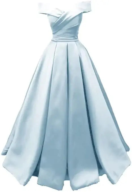 Customized Vintage Off The Shoulder Evening Dresses Long Satin Prom Dress Elegant Women Formal Gowns Wedding Dress Party Dress