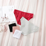 3PCS Stretch Cotton Women's Panties Comfortable Skin Friendly Women's Underwear Seamless Soft Female Briefs Mid-rise Underpants