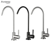 Avapax 1/4"Kitchen Faucet Water Purifier Tap Drinking Water Tap Single Cold Water Sink Faucet Stainless Steel Filter Faucet