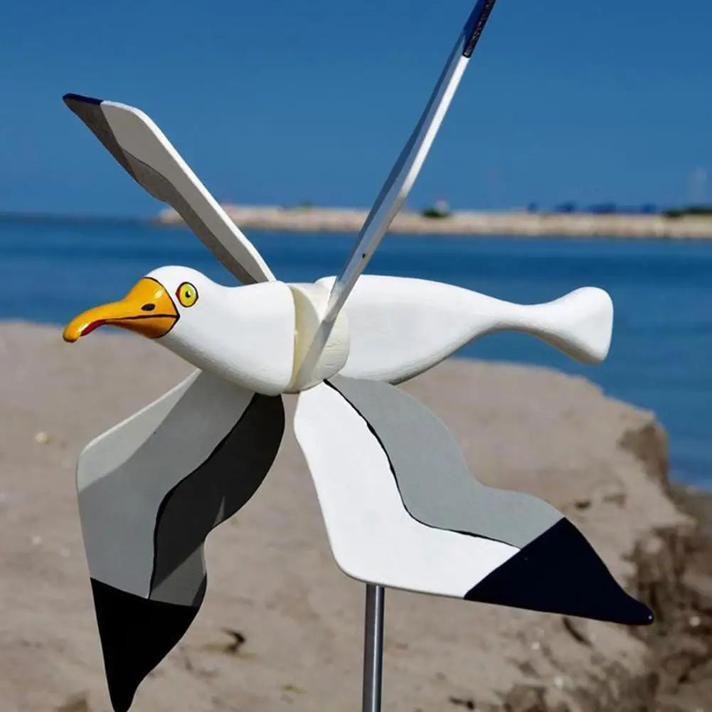 Seagull Windmill Garden Decoration Pinwheels, Decorative Stakes, Wind Turners, Tires, Flying Bird Series