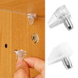 500pcs Transparent Shelf Studs Pegs Plastic Laminate Support Cabinet Wardrobe Shelves Glass Plate Support Furniture Hardware