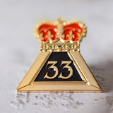 Masonic Lapel Pins Badge Mason Freemason 33 Degress Size 3×3.3cm Anniversary Present Brooch Accessories Souvenier