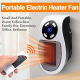 Portable Heater Electric EU Plug In Wall Room Heater Home Appliance Heating Stove Mini Radiator Remote Warmer Machine 500W