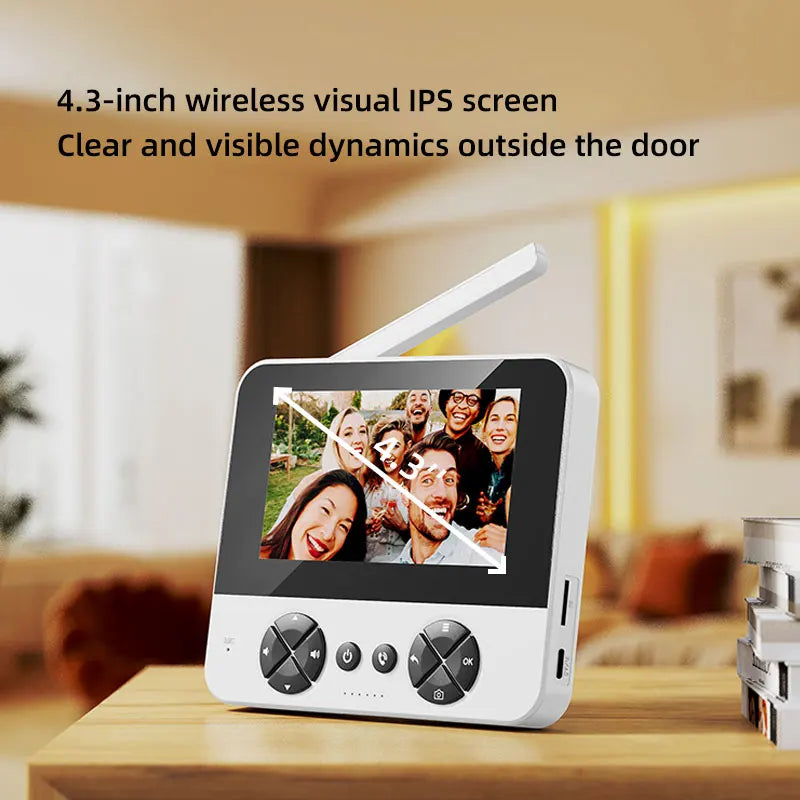 4.3 "Video intercom outdoor wireless doorbell smart home video doorbell with infrared night vision visual surveillance camera