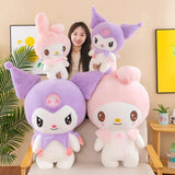 25/55cm Sanrio Kuromi My Melody Cute Series Kawaii Plush Animal Doll Cartoon Cute Plush Pillow Toy Birthday Gift Pillow