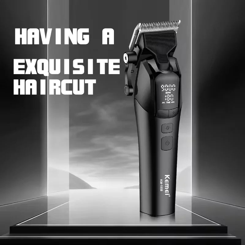 Kemei KM-1858 10W Barber Professional Electric Hair Clipper DLC Blade Trimmer Cordless USB Charging Rechargeable Hair Clippers