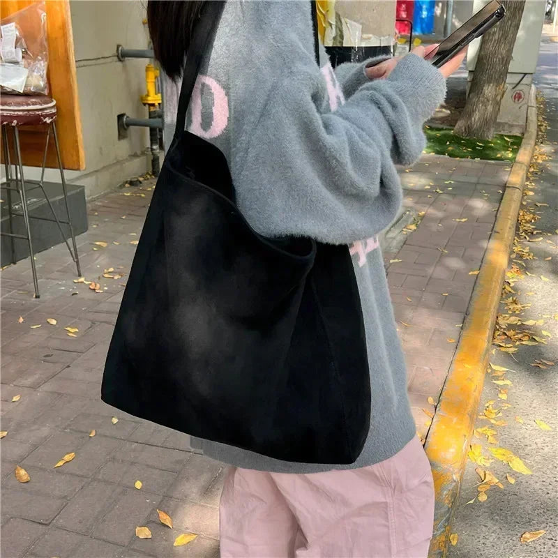 Casual Solid Interior Compartment Shoulder Bags Magnetic Buckle 2024hot Sale Bags for Women Zipper Woolen Cloth Women's Handbags