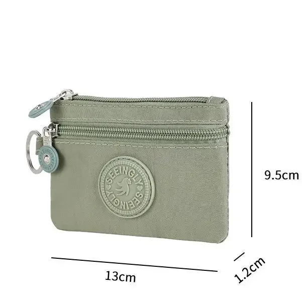 Small Solid Canvas Coin Bags for Kids with Card Holder Men Women Wallet Storage Bag Students Bus ID Credit Card Holder Purses