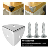 4/8pcs Metal Box Corner Protectors Wooden Box Coner Protector Furniture Hardware Protector Decorative Corner 25/39mm+Nails