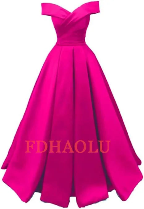 Customized Vintage Off The Shoulder Evening Dresses Long Satin Prom Dress Elegant Women Formal Gowns Wedding Dress Party Dress