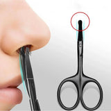 Neutral Nose Hair Trimmer for Men Stainless Steel Black Round Safety Scissors Trimer Removal Shaving Beauty Healths Trimmers