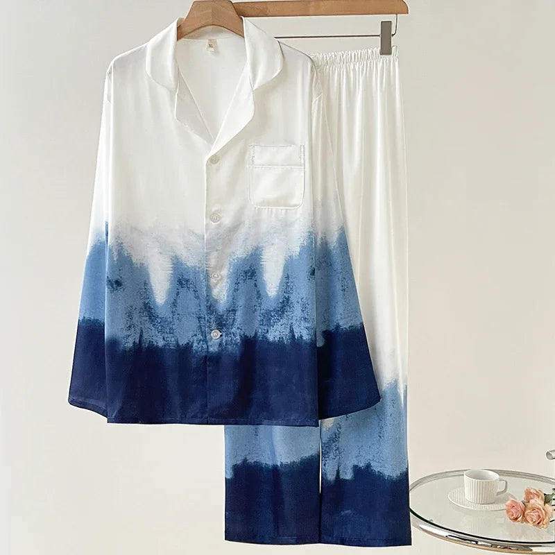 Summer Women's Pajama Sets Short Sleeve Pyjamas Flower Print Home Clothes Sleepwear Soft and Comfortable Loungewear Nightwear