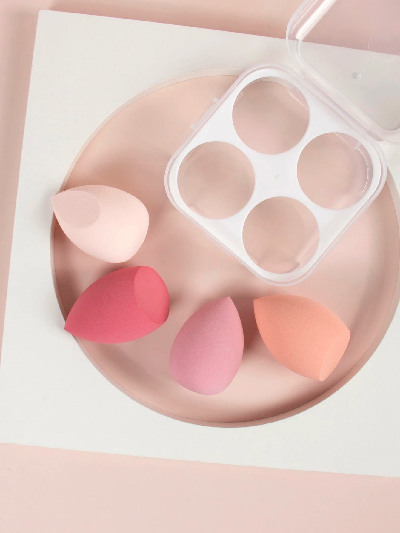 4 件套 Beauty Eggs Set Seamless Smudging More Hygienic Prevents Bacteria Buildup Create a Flawless Makeup Look Beauty Egg Case