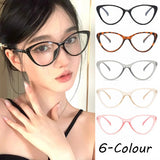 Sexy Cat Eye Triangle Anti-Blue Light Glasses Spicy Girls  Blue Light Blocking Eyeglasses Fashion Retro Transparent Eyeglasses