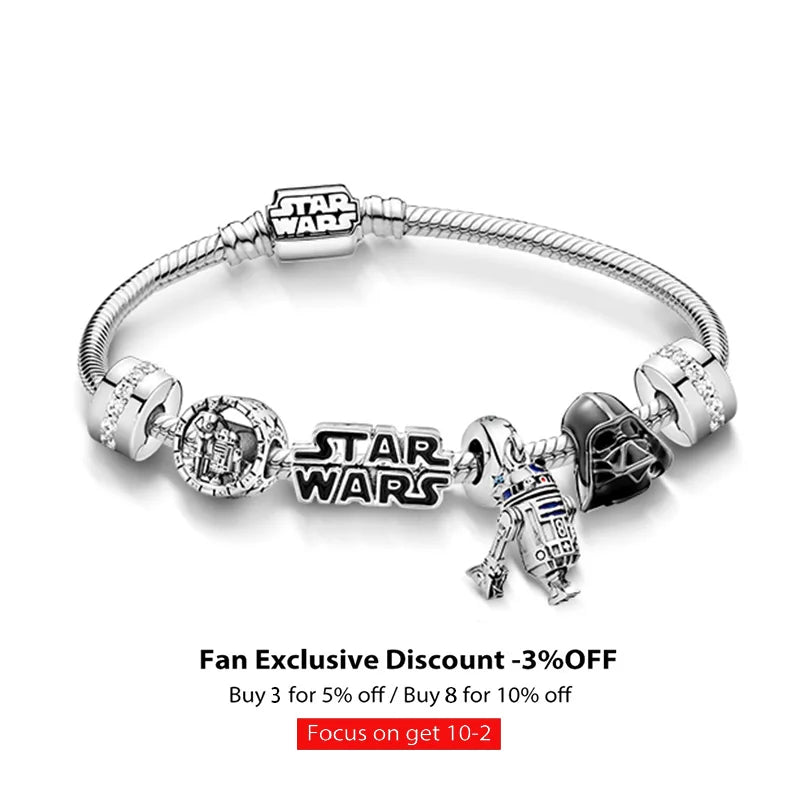 2024 New in Star Wars Kitty Fit Pandora 925 Original Bracelets Marvel shoes Silver Charms Beads For DIY Luxury Quality Jewelry