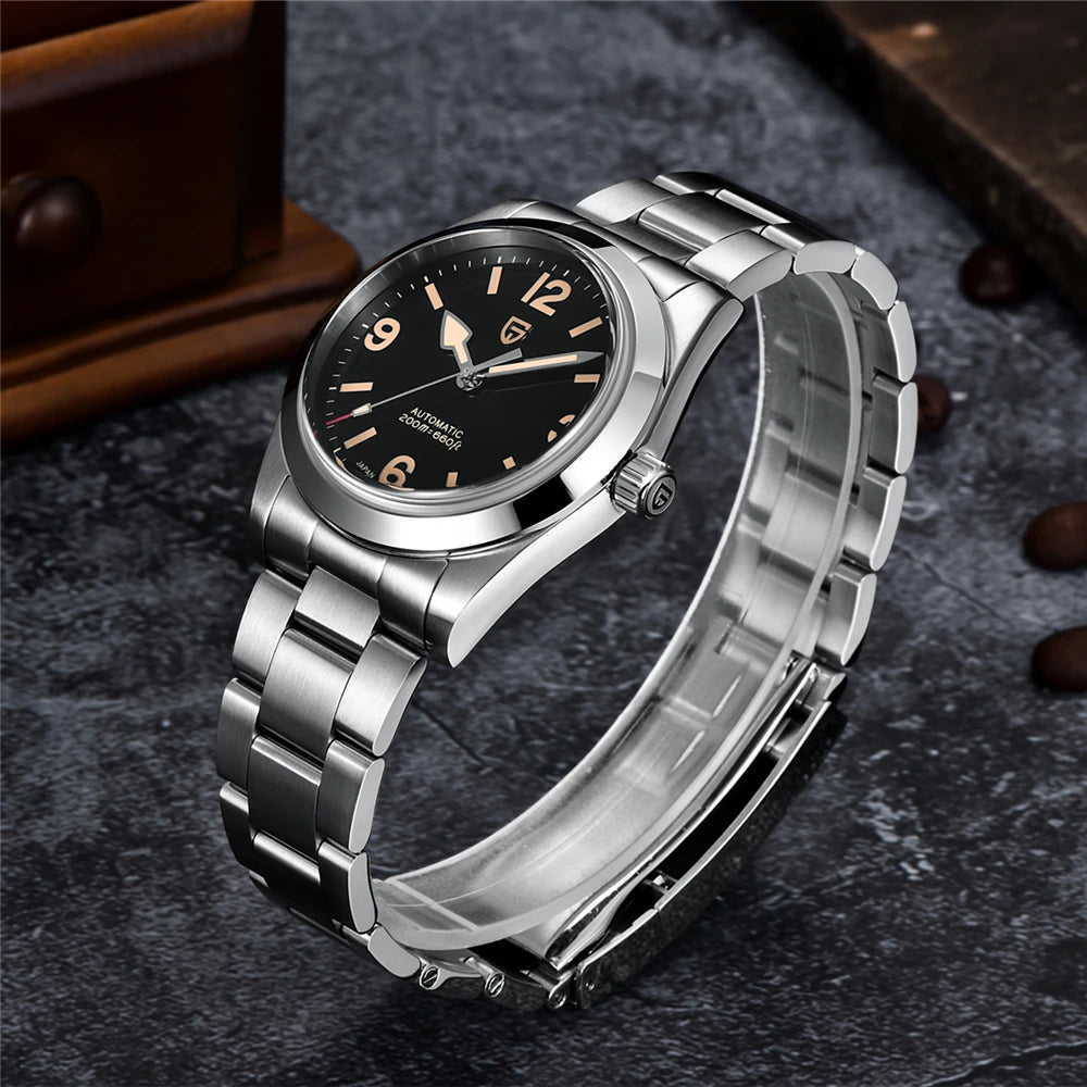 2024 New 36MM PAGANI DESIGN Men Automatic Mechanical Watches NH35 Sapphire Stainless Steel AR Coating 20Bar Clock Watch for Men