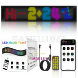 Multilingual Car LED Matrix Pixel Panel Scrolling Advertising 5V USB Smart App Remote Control Car Truck Devil's Eye Signs Light