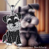 1Pc Cute Schnauzer Pendant Necklace Exquisite Women's Cartoon Pet Dog Memorial Jewelry Accessories Perfect Gift for Dog Lovers