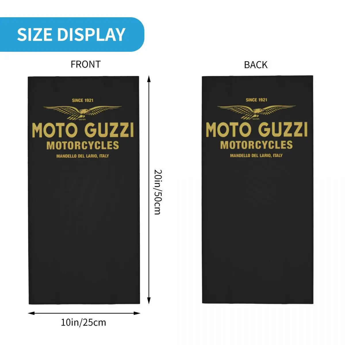 Moto Guzzi Motorcycle Racing Bandana Neck Cover Printed Motorcross Wrap Scarf Warm Headband Riding Unisex Adult All Season