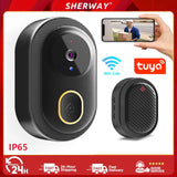 Tuya2.4G WIFI 1080P HD camera Video doorbell IP65 waterproof voice intercom Infrared night vision indoor/outdoor security camera