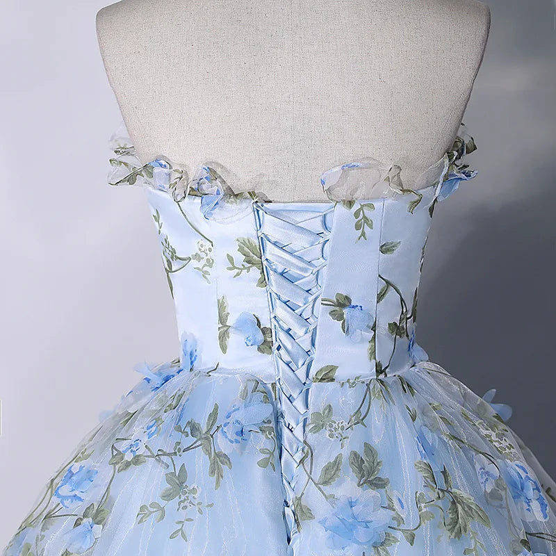 Women Dresses Floral Evening Dresses Ladies French Style Princess Puffy Dress Temperament Light Wedding Gowns for Female New
