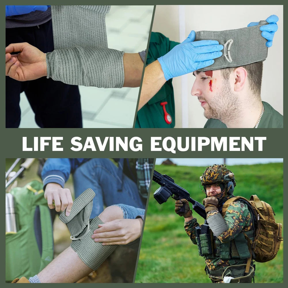 4/6in Israeli Bandage Wound Dressing Emergency Bandage Combat Compression Tactical First Aid IFAK Trauma Military Medical