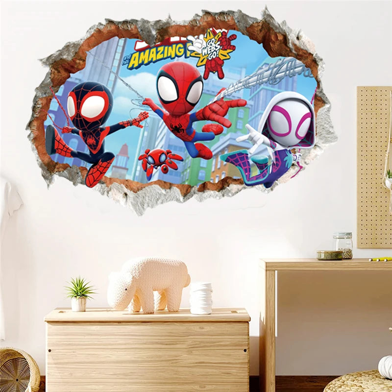 Cartoon Avengers Captain America Wall Stickers For Kids Room Marvel Superhero Movie Poster Living Room Bedroom Wall Decoration