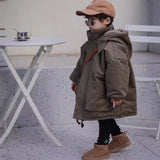 Boys Coat Cotton Jacket Windbreak Outerwear 2024 Black Winter Autumn Thicken Warm High Quality Christmas Gift Children's Clothin