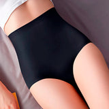 High Waist Ice Silk Seamless Panties Sexy Solid Color Underpants Breathable Microfiber Modis Briefs Ropa Interior Femenina