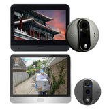 WiFi Door Peephole Viewer 4.3 IPS Screen Wireless Digital Door Bell Night Vision PIR Motion Detection for Home Security