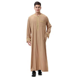 Muslim islamic Clothing Men Jubba Thobe print zipper Kimono Long Robe Saudi Musulman Wear abaya caftan Islam Dubai Arab Dressing