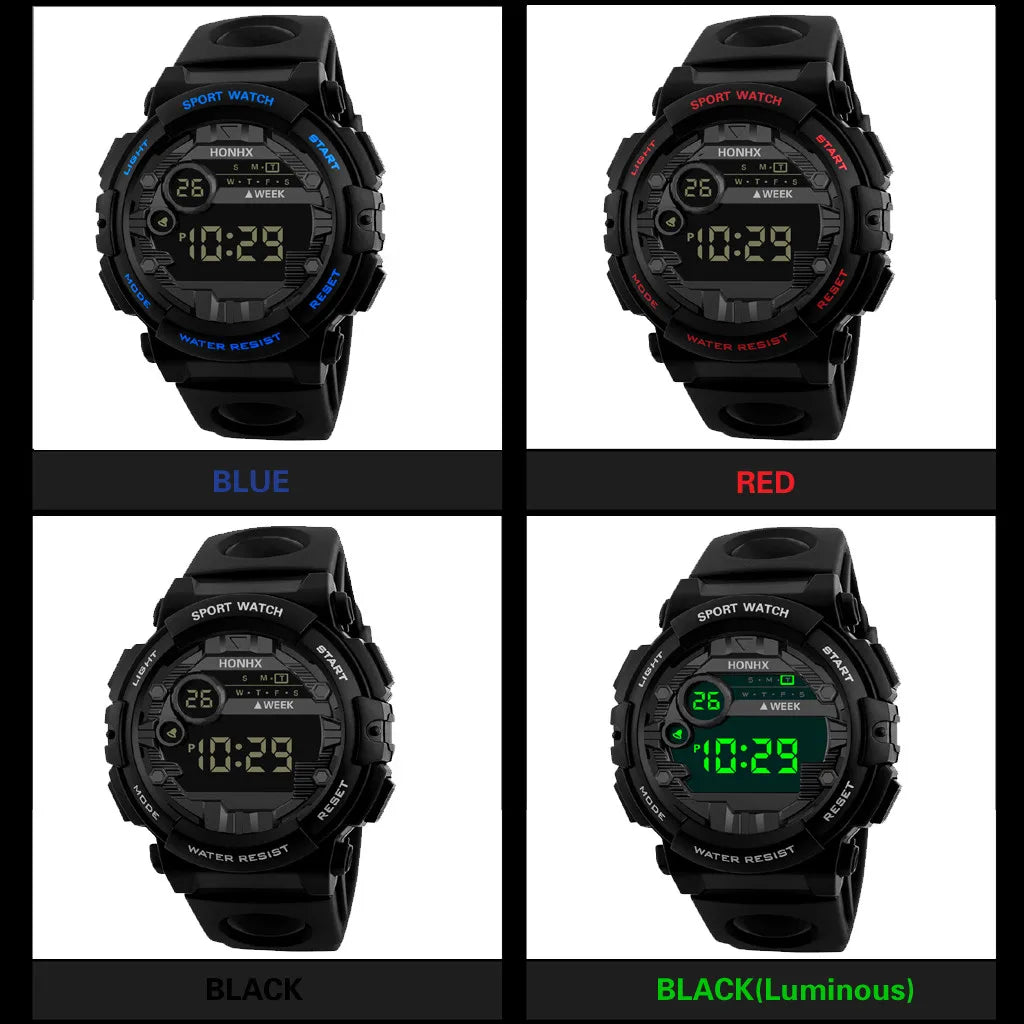 Cool Sports Electronic Watches With Four Buttons Sport Army Watch Fashion Outdoors Led Digital Watch For Men Reloj Hombre