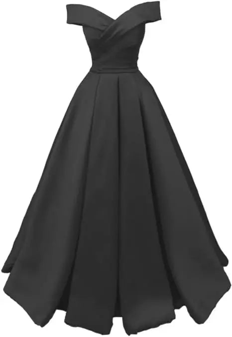 Customized Vintage Off The Shoulder Evening Dresses Long Satin Prom Dress Elegant Women Formal Gowns Wedding Dress Party Dress