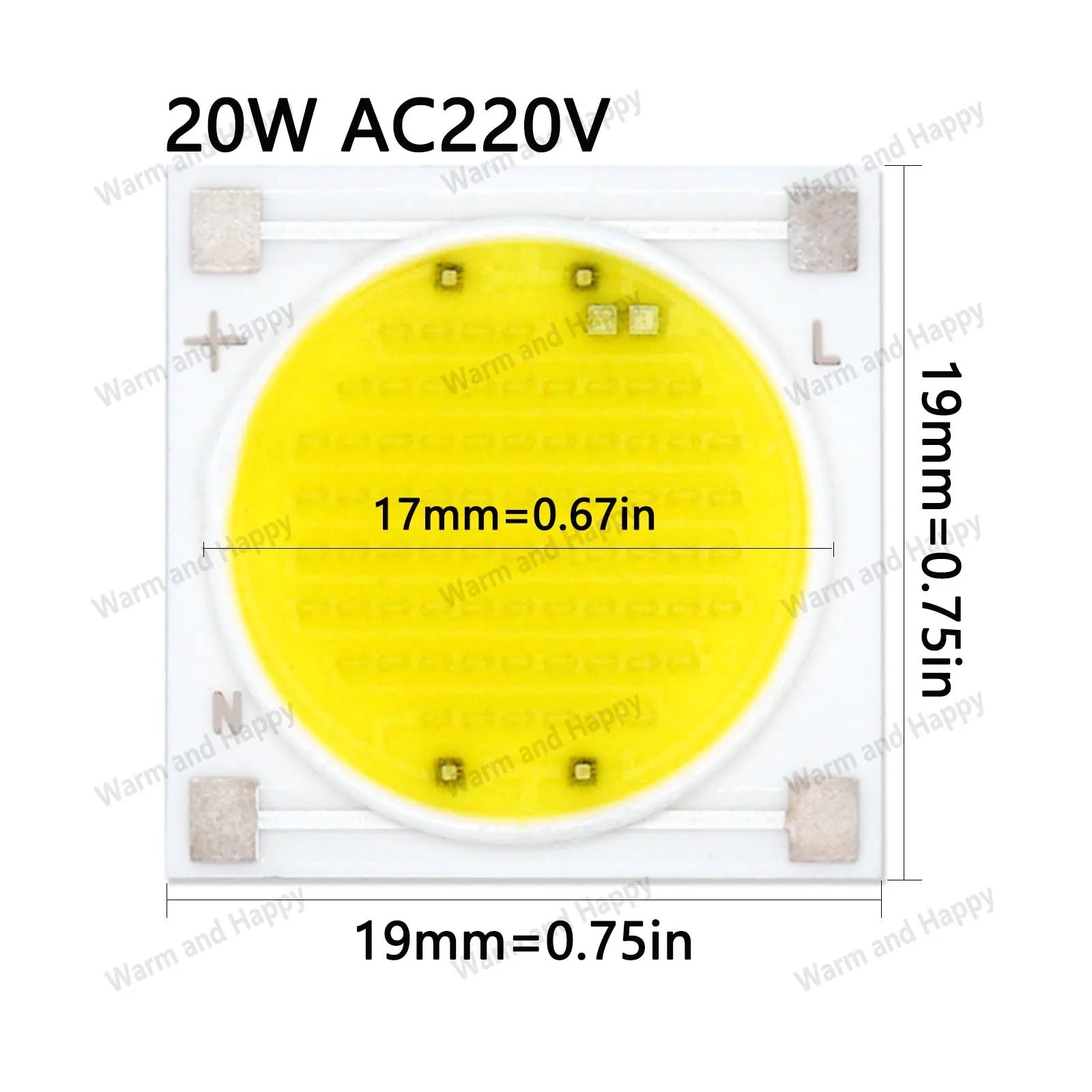 AC220V 12W 15W 20W New Ceramics COB LED Bulbs Chip 30W 50W Lamp Smart IC Good Quality Chip For Outdoor FloodLight DIY Warm White