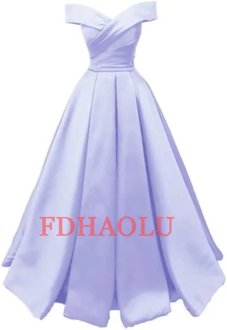 Customized Vintage Off The Shoulder Evening Dresses Long Satin Prom Dress Elegant Women Formal Gowns Wedding Dress Party Dress