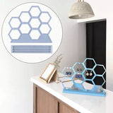 DIY Jewelry Storage Crystal Epoxy Resin Mold Ornaments Hollow Earrings Hexagonal Bracket Pendant Silicone Mold