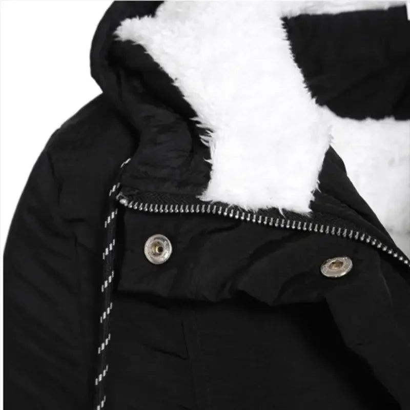 Women's Fashion Warm Coat Jacket Outwear Fur Lined Trench Winter Warm Hooded Parka OverCoat Female Hoodie Dress Women Clothing