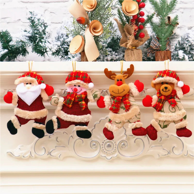 Christmas Decoration Christmas Tree Accessories Ornaments Santa Elk Snowman Xmas Hanging Pendants 2025 New Year Dropshipping