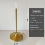 LED Desk Lamp Rechargeable Wireless Touch Lamp Camping Candle Table Lamp Bedroom Beside Night Light for Home Decor