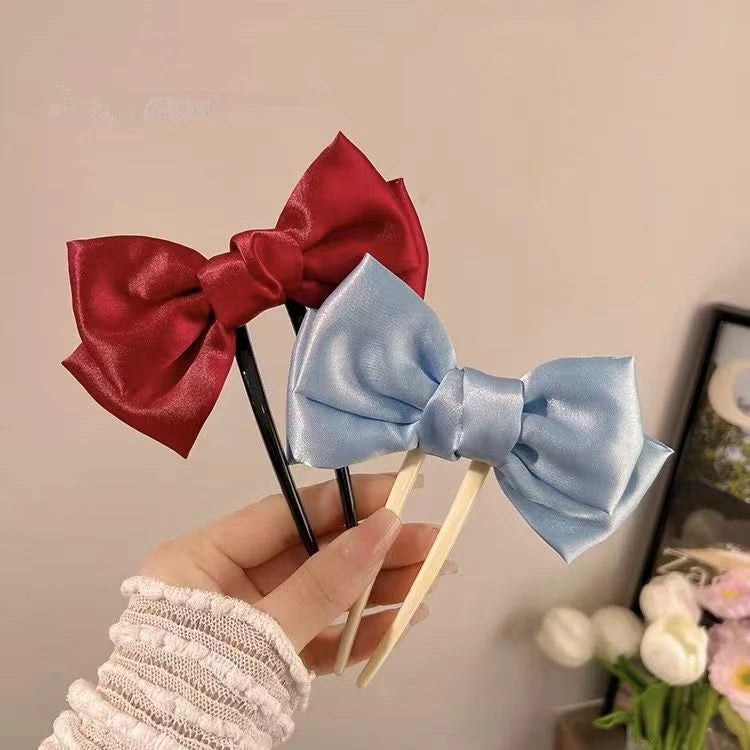 New Sweet Bow U-Shaped Hair Pin Cute Bun Simple Back Head Updo Pin Modern Hair Clasp Hair Accessories for Women