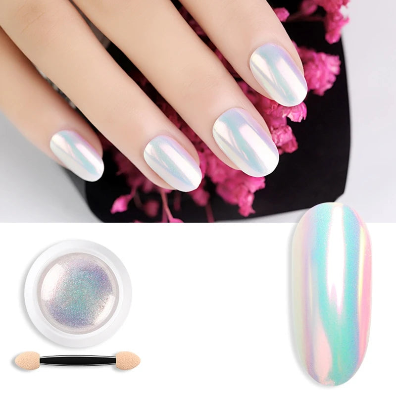 Shinning Glitter Pearl Pink Rub for Nails Jewelry Glitter Pink Color for Shell Powder Mermaid Pearl Mirror Pow