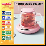 1PC Thermostatic Heating Coaster USB Home Heating Coaster 3-speed Adjustment Heating 55 Degrees Constant Temperature