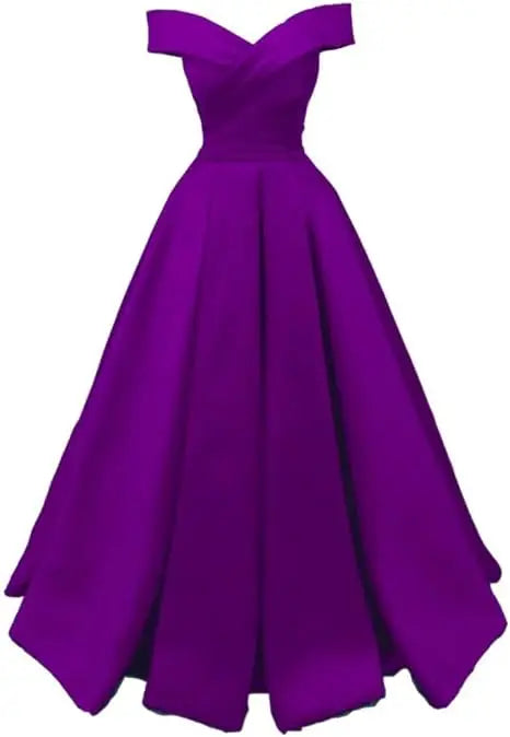 Customized Vintage Off The Shoulder Evening Dresses Long Satin Prom Dress Elegant Women Formal Gowns Wedding Dress Party Dress